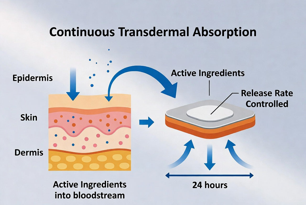 Continuous Transdermal Absorption Diagram